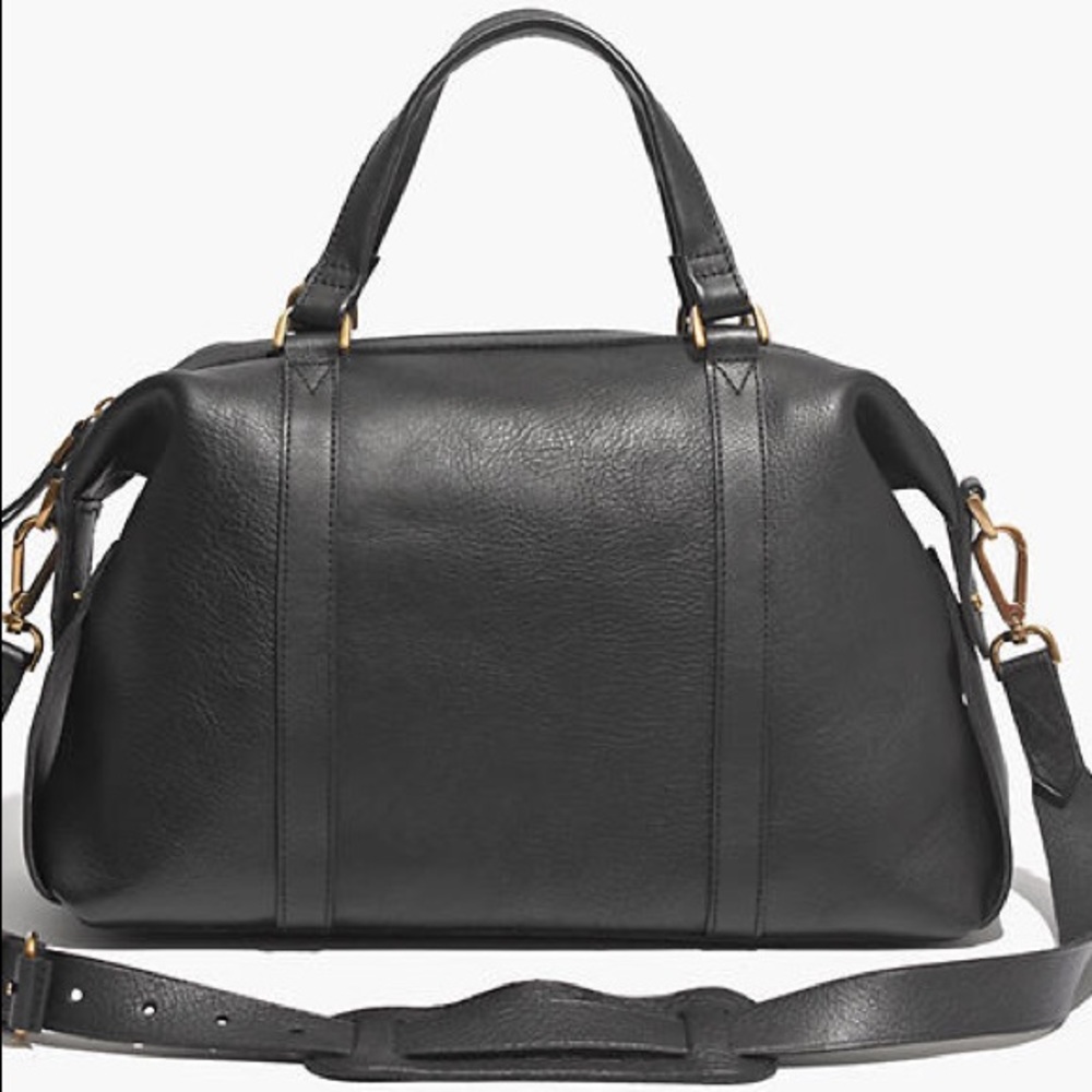 Madewell Glasgow Leather Satchel Black like new!
